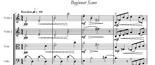 Fanfare for Quartetville Beginner score